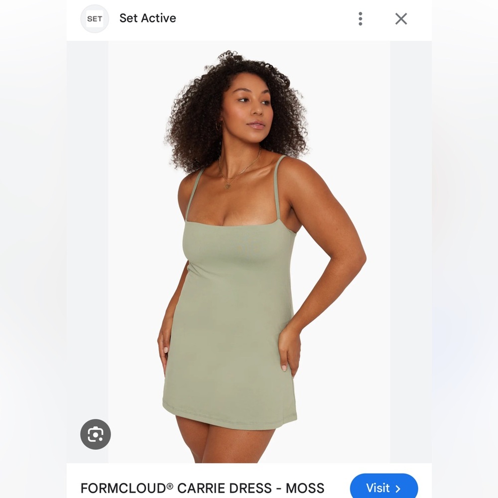 NWOT SET ACTIVE FORMCLOUD® CARRIE DRESS - MOSS